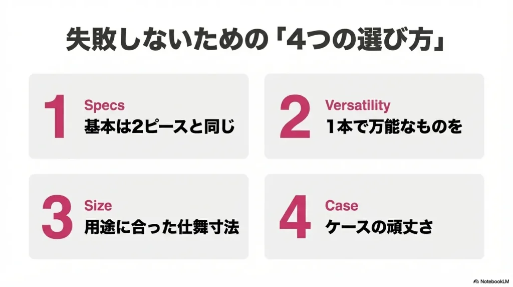 アジング用パックロッドの選び方、4つのポイント
