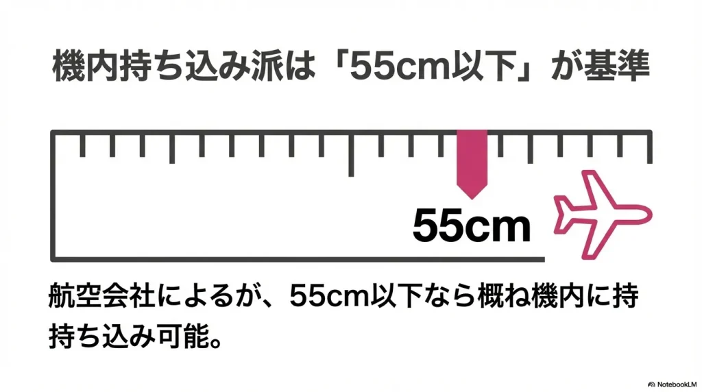 パックロッドを機内持ち込みしたいなら、仕舞寸法55cm以下が基準。