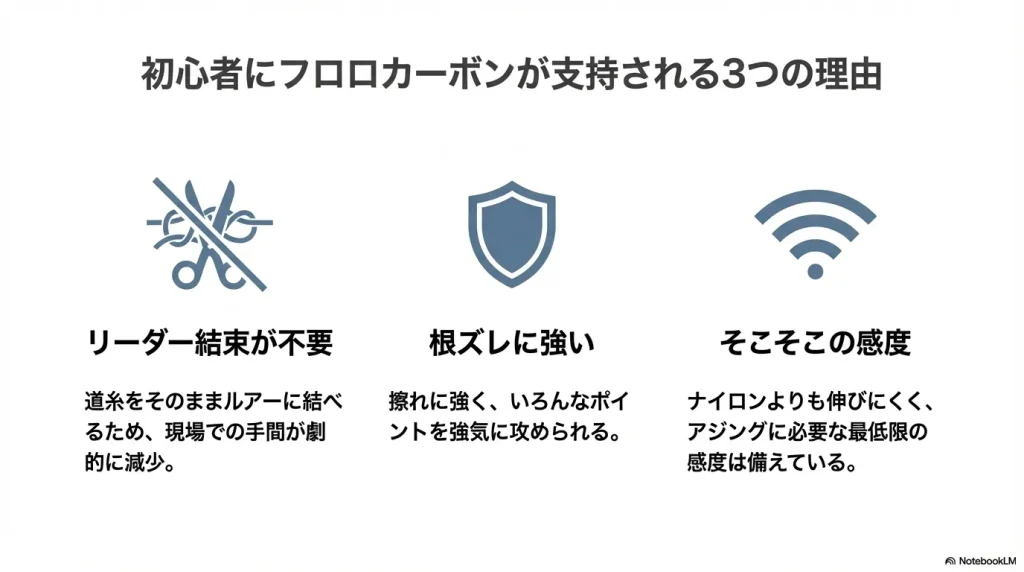 アジング初心者にフロロカーボンが支持される3つの理由