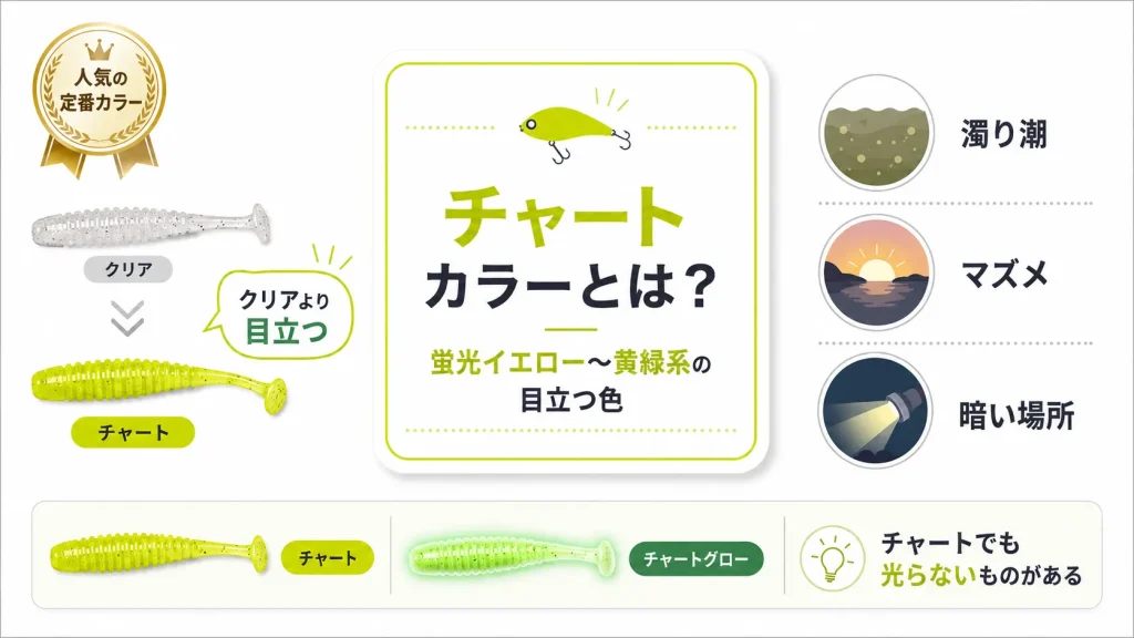 アジングで人気の「チャートカラー」とは？